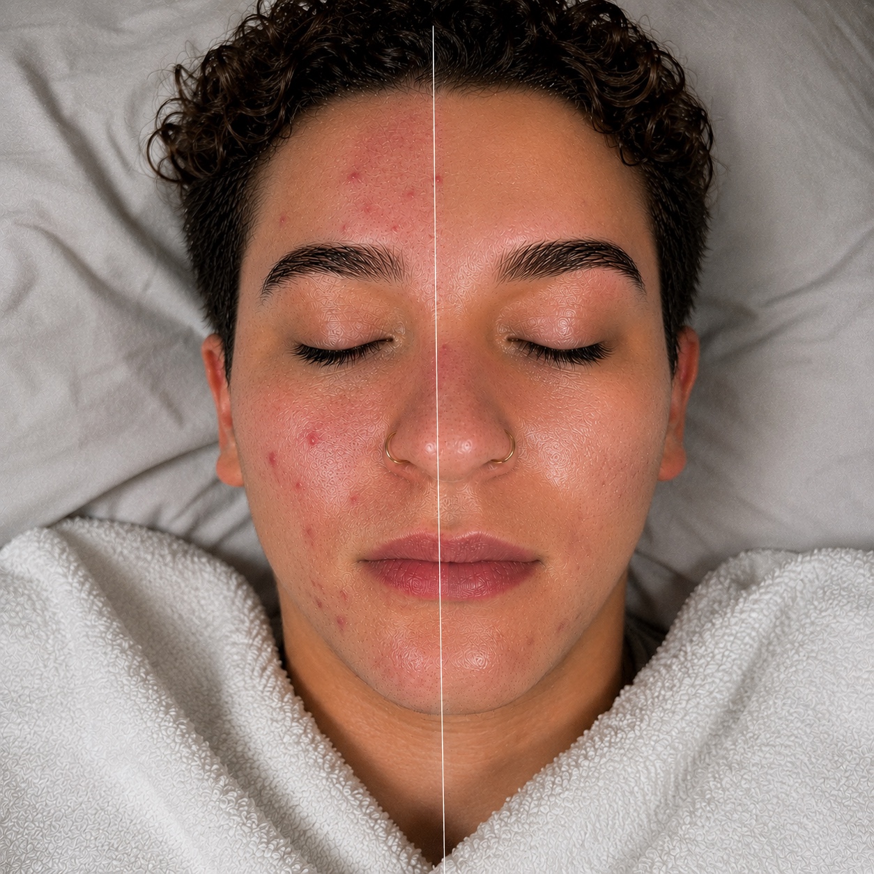 Skin before and after result
